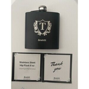 ONEBTTL FLACHMANN Hip Flask Liquor Pocket Black Wine Bottle Boating Bourbon 6oz